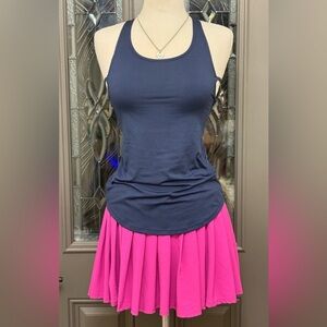 All in Motion Hot Pink Pleated Tennis Pickleball Skirt (Skorts) with Pockets